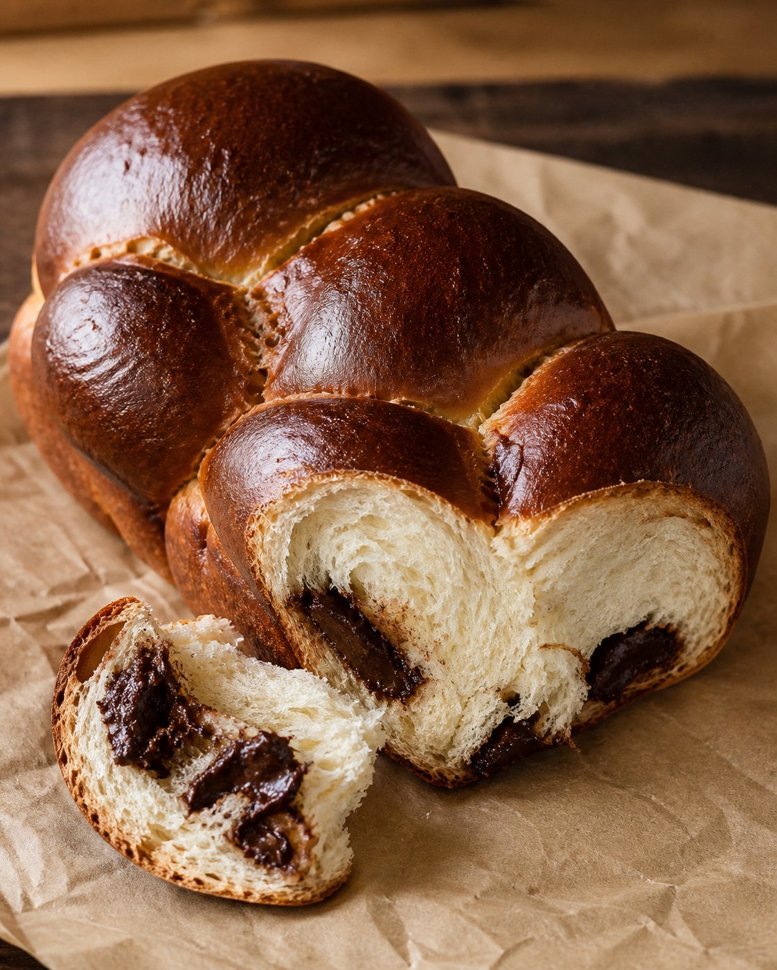 Belgian Chocolate Chunk Pretzel Challah